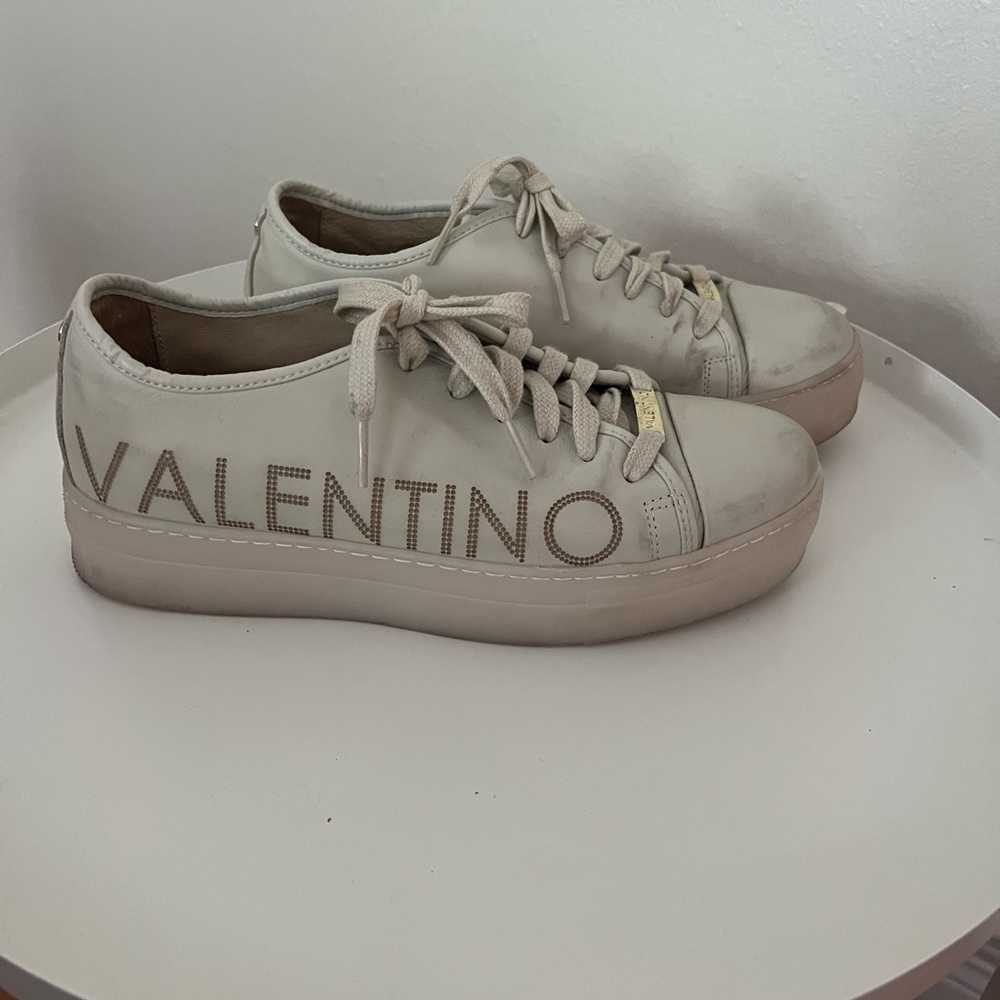 Valentino Women's Off-White Sneakers - Picture 3 of 11